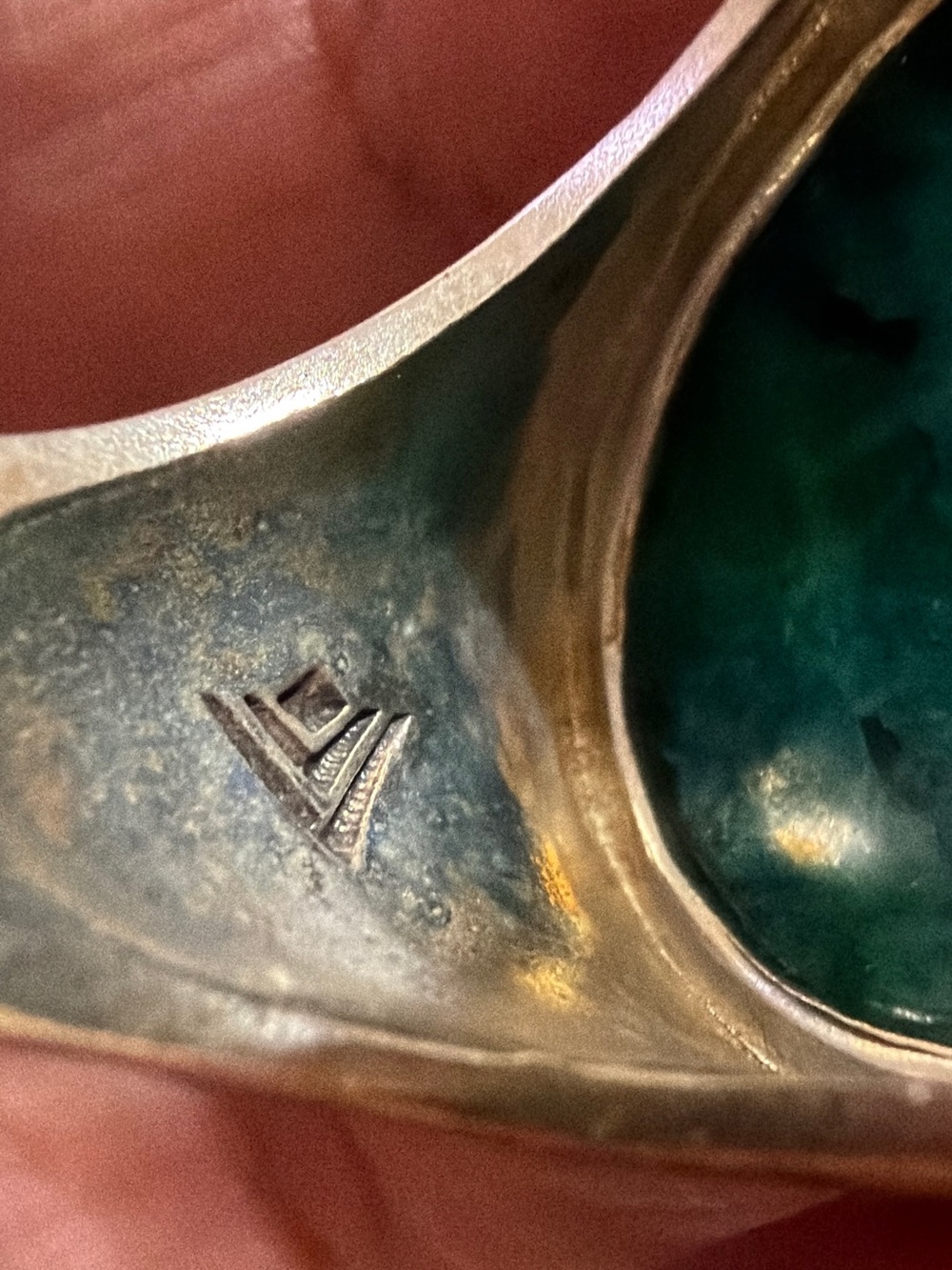 Silpada Stirling Silver Ring with Green Teal Stone - Picture 5 of 8